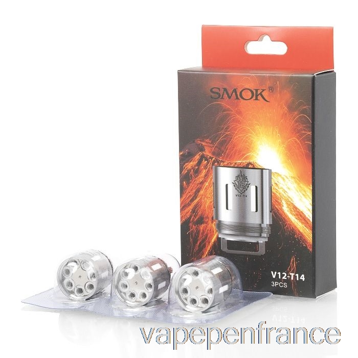 Bobines De Remplacement Smok Tfv12 Et Rba 0,12ohm V12-t14 Quatorze Bobines (paquet De 3) Stylo Vape